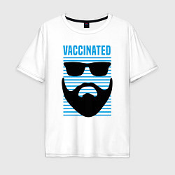 Мужская футболка оверсайз Vaccinated