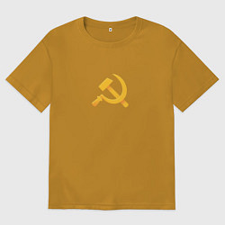 Мужская футболка оверсайз СССР - Серп и Молот