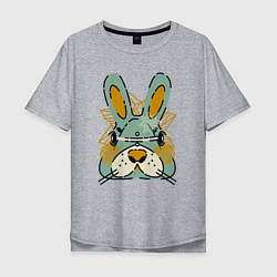 Мужская футболка оверсайз Безумный кролик