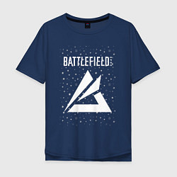 Футболка оверсайз мужская Battlefield Portal - Stars, цвет: тёмно-синий