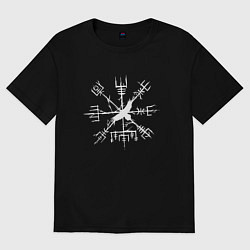 Футболка оверсайз мужская VEGVISIR РУНЫ RUNES Z, цвет: черный