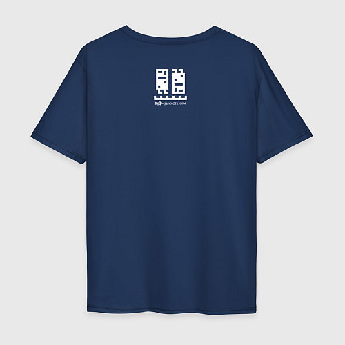 Мужская футболка оверсайз Dancing Homes Wht / Тёмно-синий – фото 2