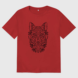 Мужская футболка оверсайз Лиса