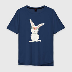 Мужская футболка оверсайз Милый кролик