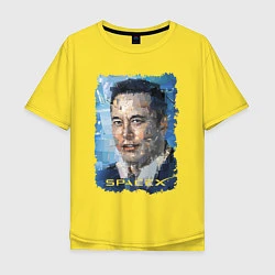 Мужская футболка оверсайз Elon Musk, Space X