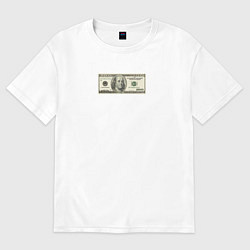 Футболка оверсайз мужская Dollar, цвет: белый