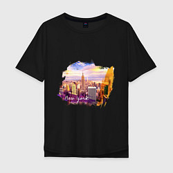 Мужская футболка оверсайз Города и страны Нью-Йорк США
