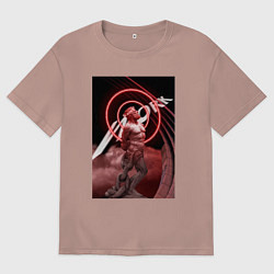 Футболка оверсайз мужская Work, цвет: пыльно-розовый