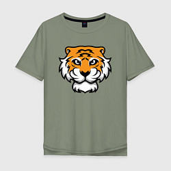 Мужская футболка оверсайз Забавный Тигр