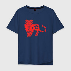 Футболка оверсайз мужская Red Tiger, цвет: тёмно-синий