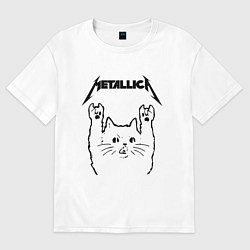 Футболка оверсайз мужская METALLICA МЕТАЛЛИКА, цвет: белый