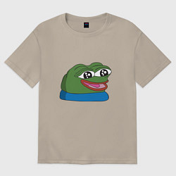 Футболка оверсайз мужская Pepe happy Пепе хеппи, цвет: миндальный