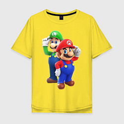 Футболка оверсайз мужская Mario Bros, цвет: желтый