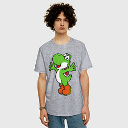 Футболка оверсайз мужская Yoshi, цвет: меланж — фото 2