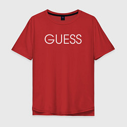 Футболка оверсайз мужская GUESS, цвет: красный