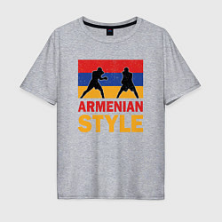 Мужская футболка оверсайз Армянский стиль