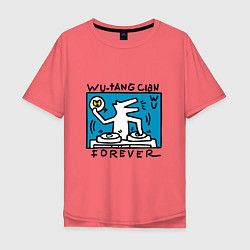 Футболка оверсайз мужская Wu-Forever, цвет: коралловый
