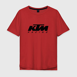Футболка оверсайз мужская КТМ МОТОКРОСС KTM RACING, цвет: красный