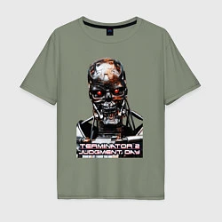 Мужская футболка оверсайз Terminator T-800