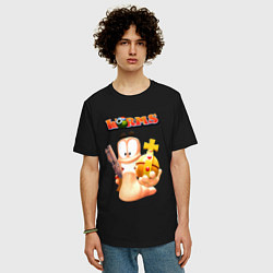 Футболка оверсайз мужская Worms-3D, цвет: черный — фото 2
