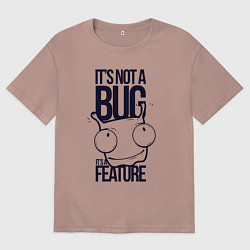 Мужская футболка оверсайз Человечек с рожками