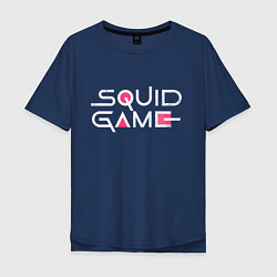 Футболка оверсайз мужская Squid game - Игра в кальмара, цвет: тёмно-синий