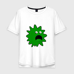 Мужская футболка оверсайз Зеленый паразит кричит
