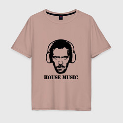 Мужская футболка оверсайз Dr House music