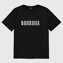 Футболка оверсайз мужская KIZARU, BIG BABY TAPE, BANDANA, цвет: черный