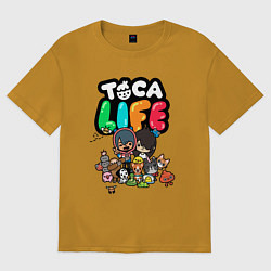 Футболка оверсайз мужская Toca Life, цвет: горчичный