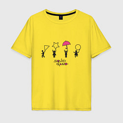 Футболка оверсайз мужская Сахарные Соты Squid Game, цвет: желтый