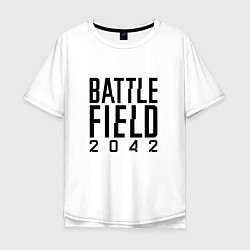 Мужская футболка оверсайз BATTLEFIELD 2042 LOGO БАТЛФИЛД 2042 ЛОГО