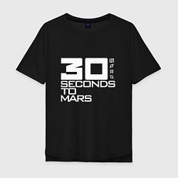Мужская футболка оверсайз 30 Seconds To Mars logo