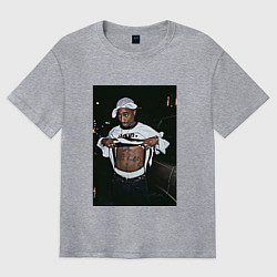 Футболка оверсайз мужская Legends Never Die 2Pac, цвет: меланж