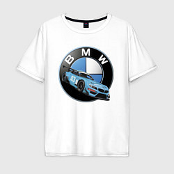Мужская футболка оверсайз BMW самая престижная марка автомобиля