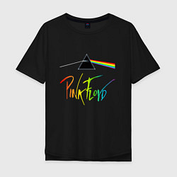 Мужская футболка оверсайз PINK FLOYD COLOR LOGO