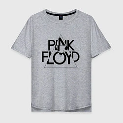 Мужская футболка оверсайз PINK FLOYD LOGO ПИНК ФЛОЙД