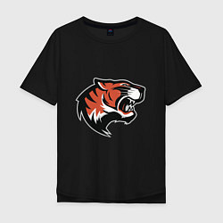 Футболка оверсайз мужская Tiger Mood, цвет: черный