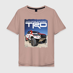 Футболка оверсайз мужская Toyota Racing Development, desert, цвет: пыльно-розовый