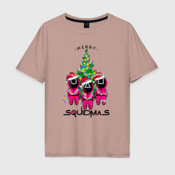 Мужская футболка оверсайз Guardians Merry squidmas
