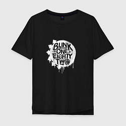 Мужская футболка оверсайз Blink 182, логотип