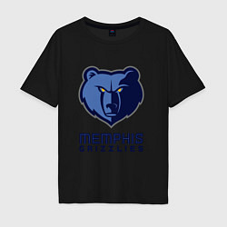 Футболка оверсайз мужская Мемфис Гриззлис, Memphis Grizzlies, цвет: черный