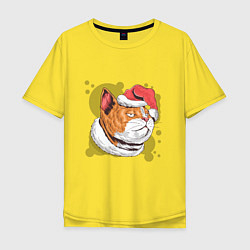 Мужская футболка оверсайз Christmas Cat