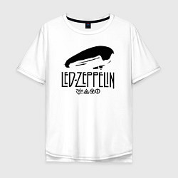 Мужская футболка оверсайз Дирижабль Led Zeppelin с лого участников
