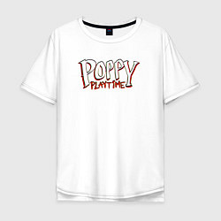 Футболка оверсайз мужская Poppy Playtime Logo, цвет: белый
