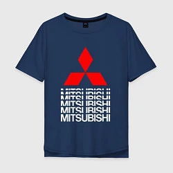 Мужская футболка оверсайз MITSUBISHI МИЦУБИСИ МИТСУБИСИ МИЦУБИШИ LOGO STYLE