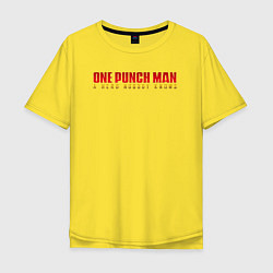Мужская футболка оверсайз One Punch Man a hero nobody knows