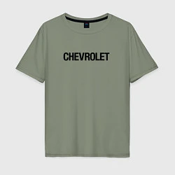 Мужская футболка оверсайз Chevrolet Лого Эмблема спина