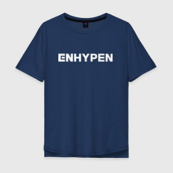 Футболка оверсайз мужская ENHYPEN, цвет: тёмно-синий