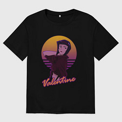 Футболка оверсайз мужская Ретровэйв Фэй, цвет: черный